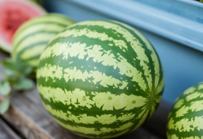 Ripe watermelons ready for harvest